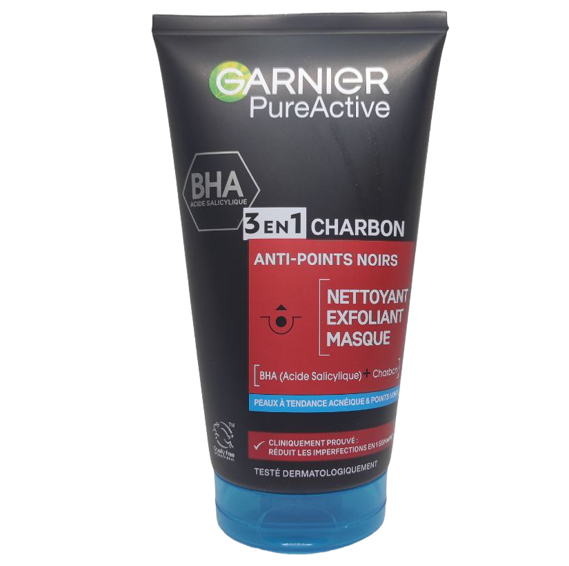 Скраб для лица против черных точек Garnier Pure Active Charbon Anti-Points Noirs 3в1 150 мл (2135387982)