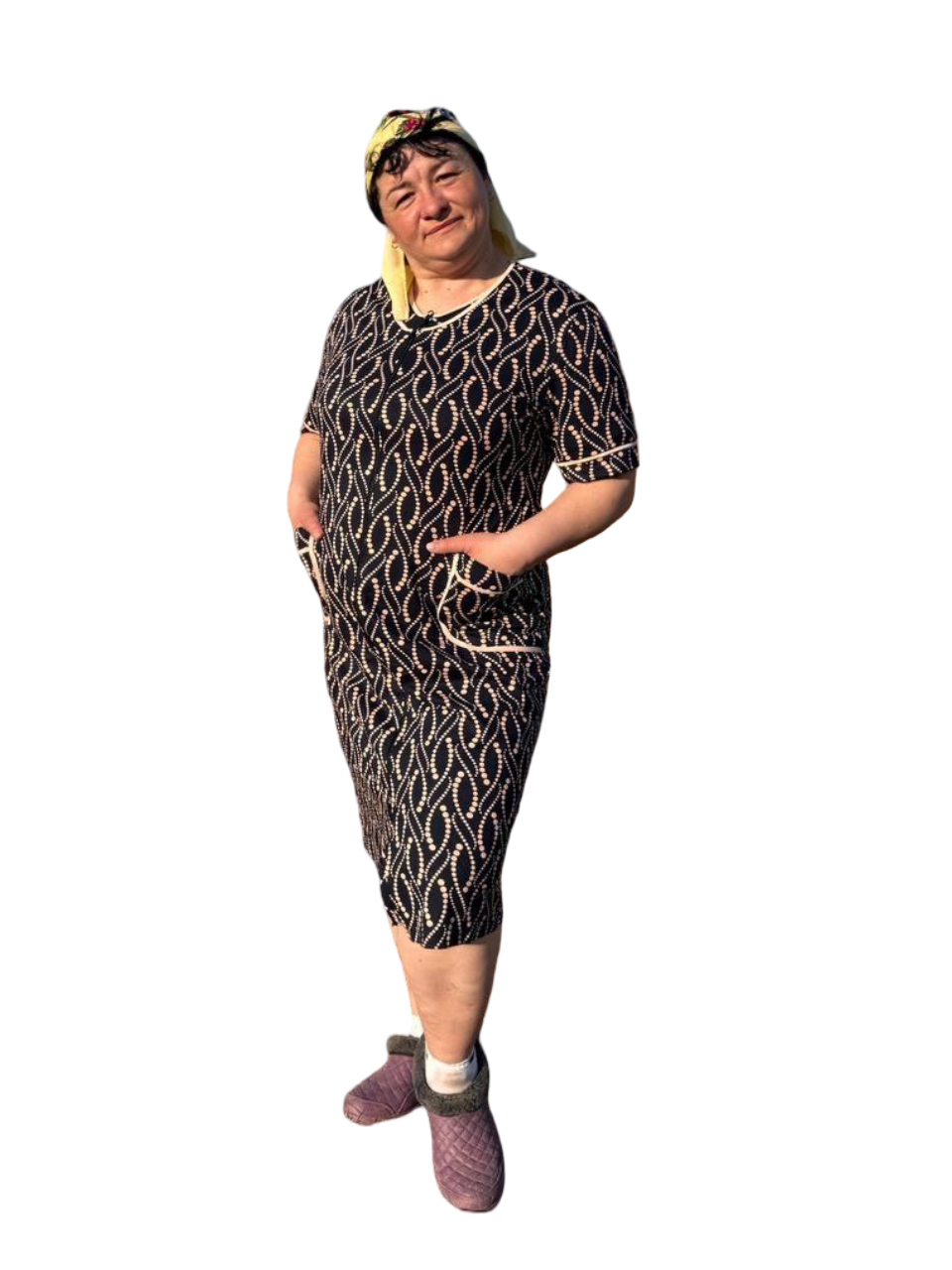 Халат женский летний XXL Черный (Д-al-batal-25-005-03)