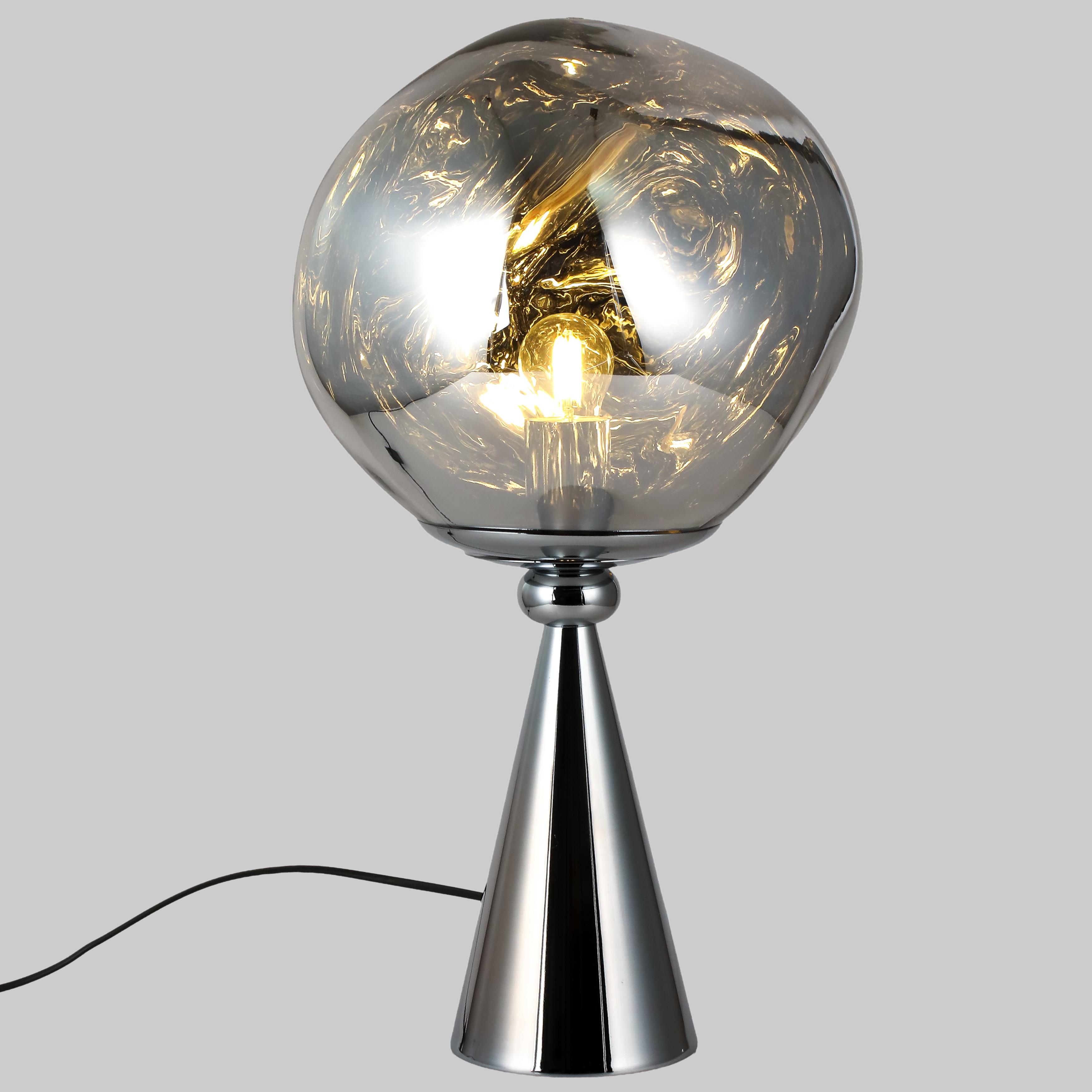 Лампа дизайнерська Melt з плафоном 28 см Срібний (93-T01-1) - фото 4 Лампа дизайнерська Melt з плафоном 28 см Срібний (93-T01-1) - фото 4