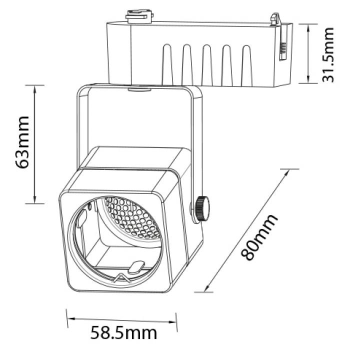 Светильник трековый Horoz Rabatr GU10 Черный - фото 2 Светильник трековый Horoz Rabatr GU10 Черный - фото 2