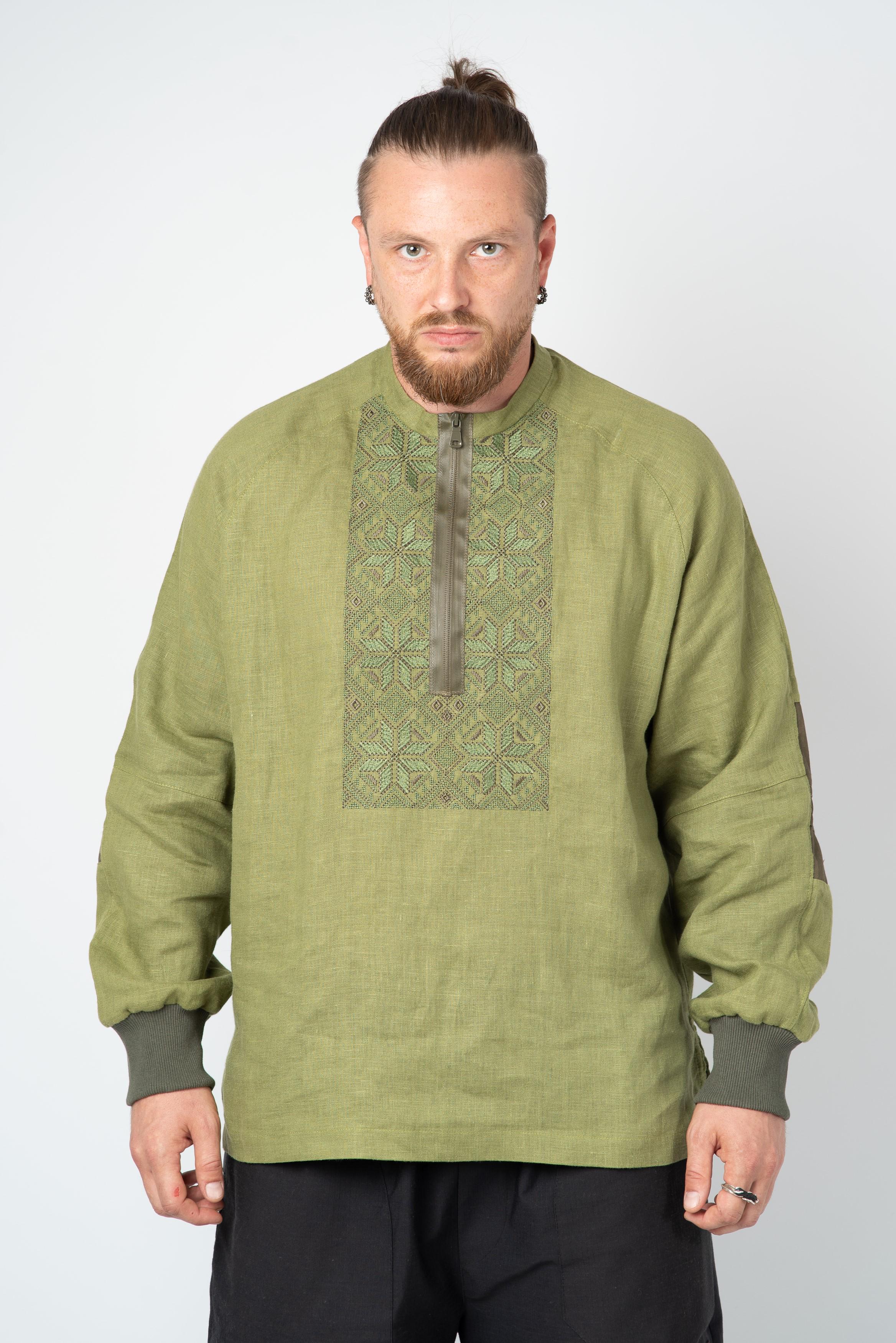 Вышиванка льняная Eccentr1c S Khaki (9141704)