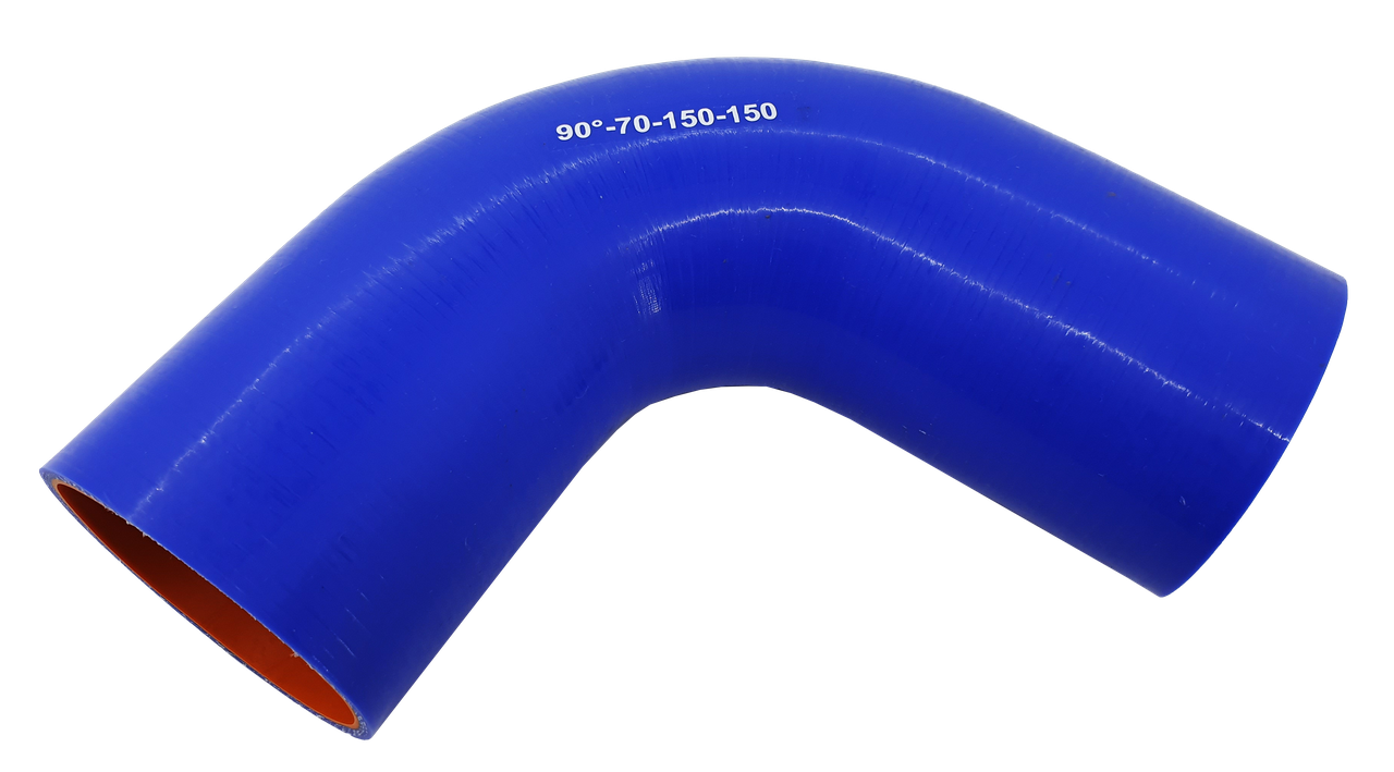 Патрубок 150х150 мм 90° d 70 толщина 4 мм (1160315881)
