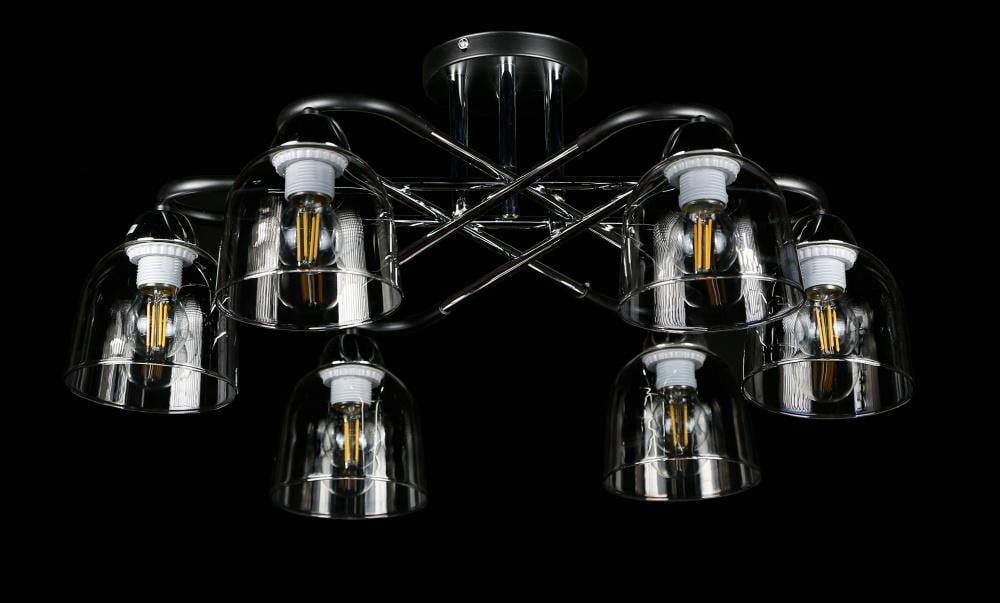 Люстра с плафонами Ray LGH50316/6 BK+SR (IR006654)