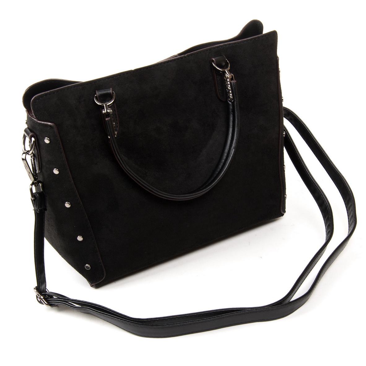 Женская модельная сумка из замша Fashion 5124 Черный - фото 2 Женская модельная сумка из замша Fashion 5124 Черный - фото 2