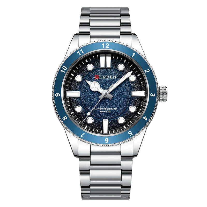Наручний годинник Curren 8450 Silver/Blue (25100)