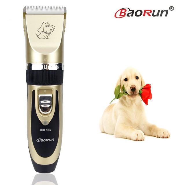 Комплект: машинка для стрижки животных BaoRun P2 Gold + зубная щетка для собак Сhewbrush Dog Dummy Bone (MIX006675/012196) - фото 2