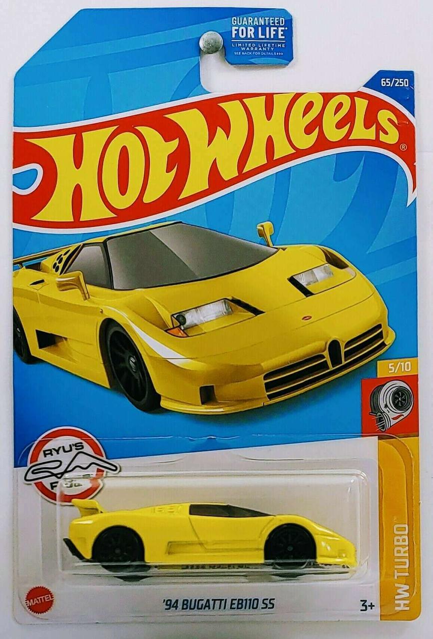 Игрушечная машинка Hot Wheels 94 Bugatti EB110 SS 2022 Turbo №065 Yellow (HCT67) Игрушечная машинка Hot Wheels 94 Bugatti EB110 SS 2022 Turbo №065 Yellow (HCT67)