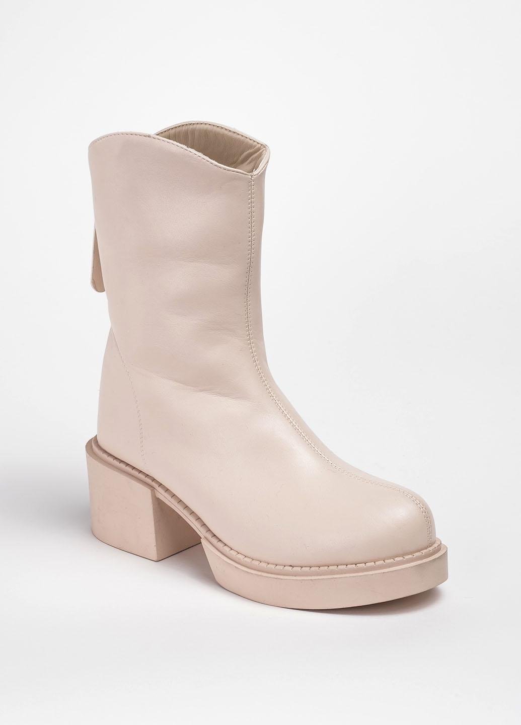 Полусапоги на каблуке Fashion р. 37 Бежевый (342049_37)