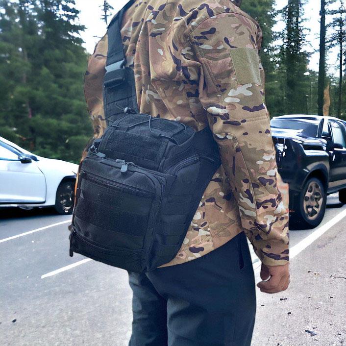 Сумка военная через плечо Черный (457026) - фото 22 Сумка военная через плечо Черный (457026) - фото 22