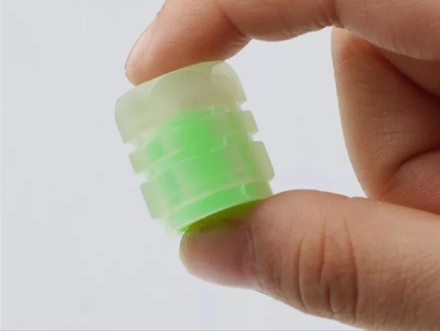 Колпачки на ниппель светонакопительные светятся зеленым цветом в темноте (1936806897) - фото 5