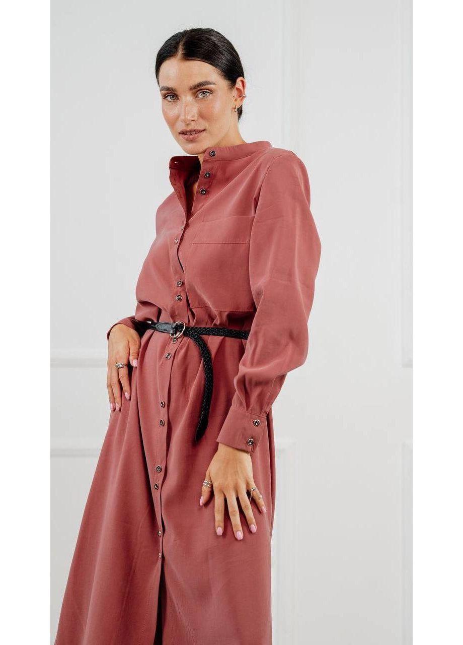 Платье-рубашка с ремнем Anastasimo S Терракотовый (523 терракотовый S) - фото 4