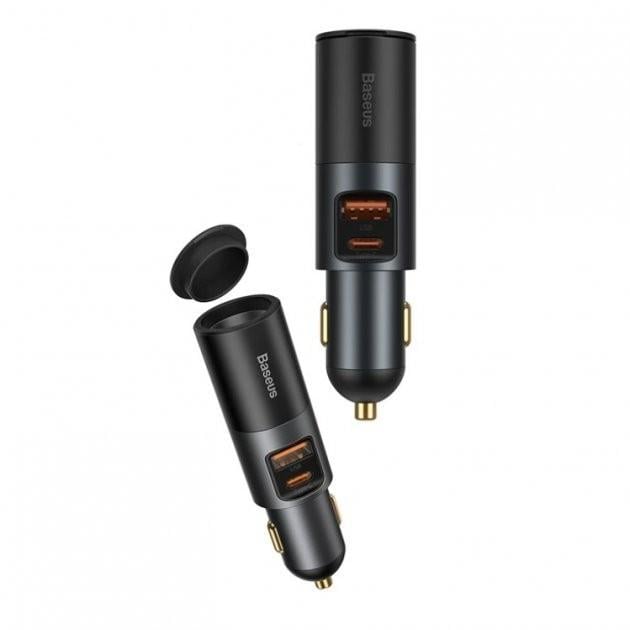 Пристрій зарядний Baseus Share Together Fast Charge Car Charger with Cigarette Lighter Port автомобільний 1USB/1Type-C 3A 120 W (CCBT-C0G) - фото 2