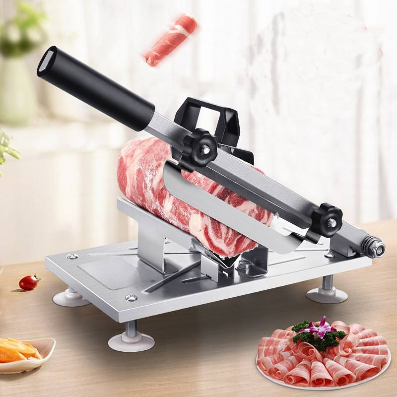 Ручной слайсер Food Slicer YK114 для нарезки мясных/колбасных и сырных изделий из нержавеющей стали Silver (784779548) - фото 3