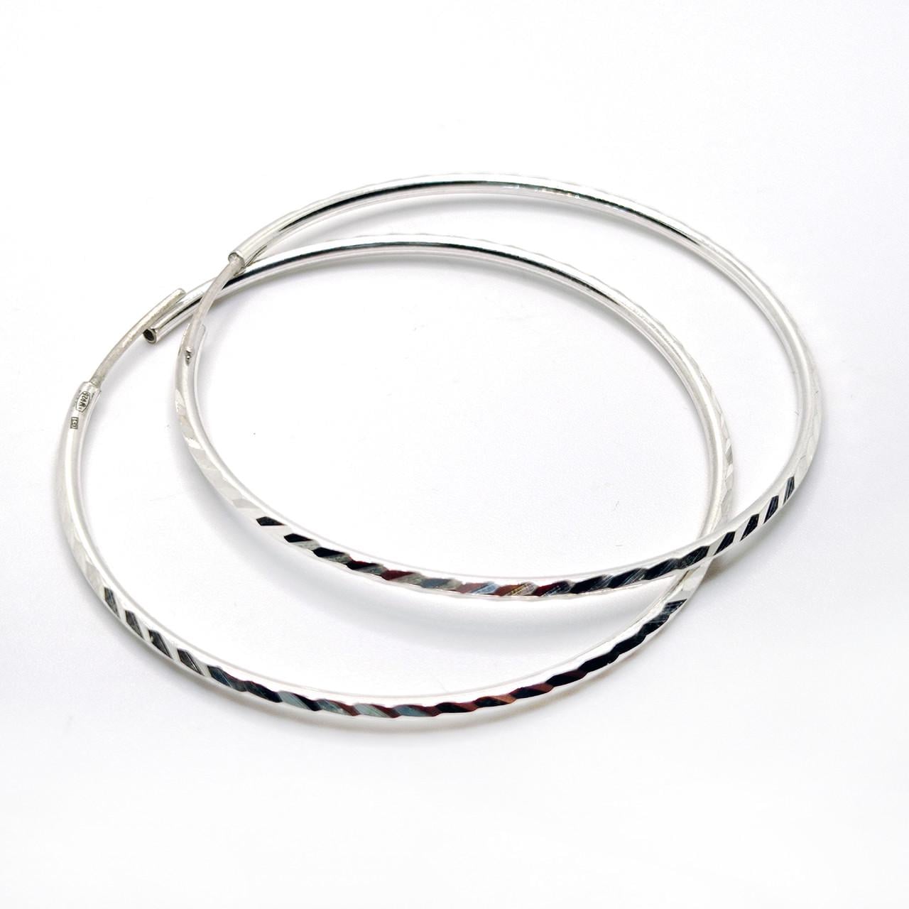 Серьги серебро Шарнир кольца 925° 4,55 г 5 см (20108/50А)