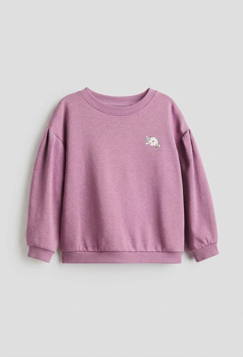 Світшот дитячий для дівчинки H&M 92 см Бузковий (26062205A1)
