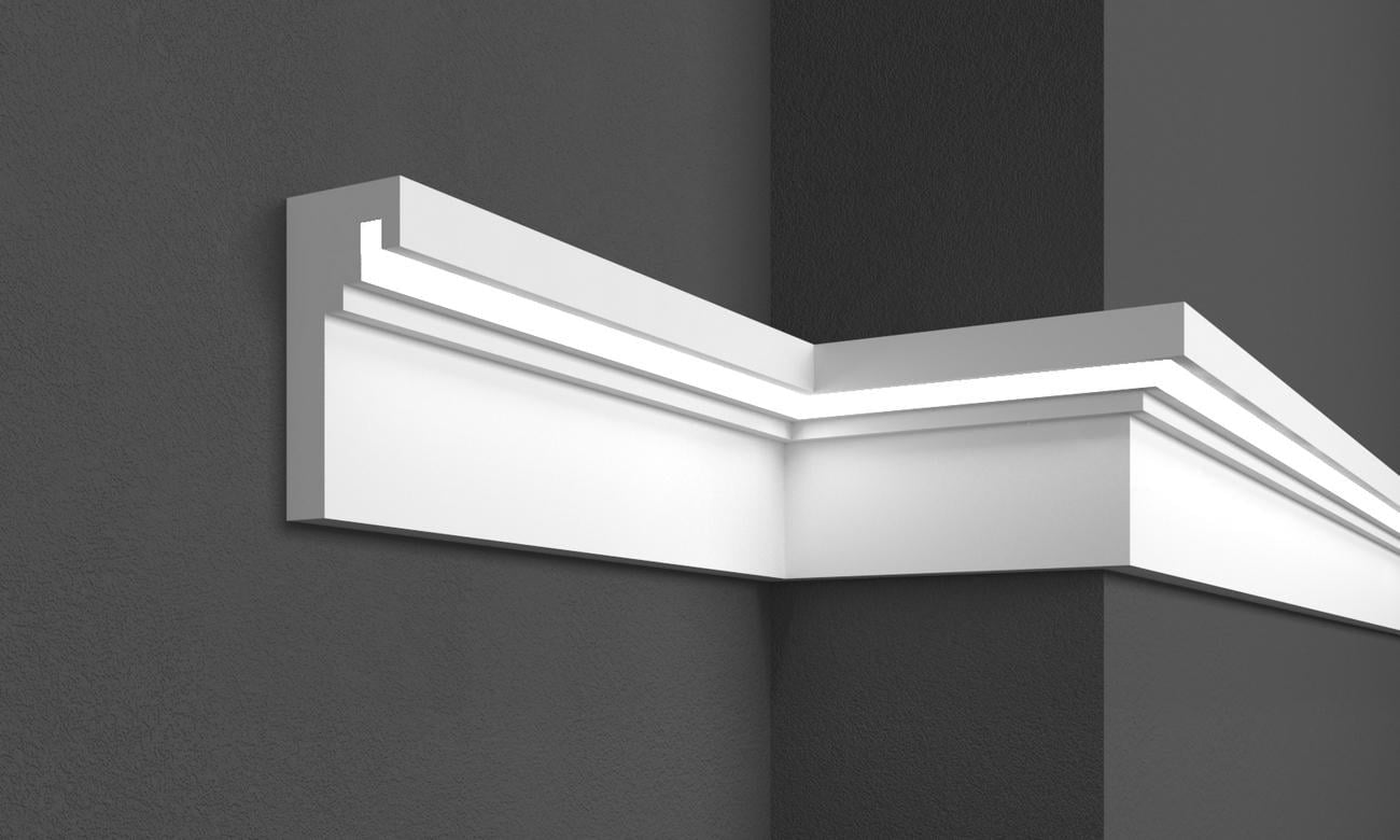 Карниз фасадный для скрытого освещения Prestige decor KC 306 240x110 мм 2000 мм (12370351)