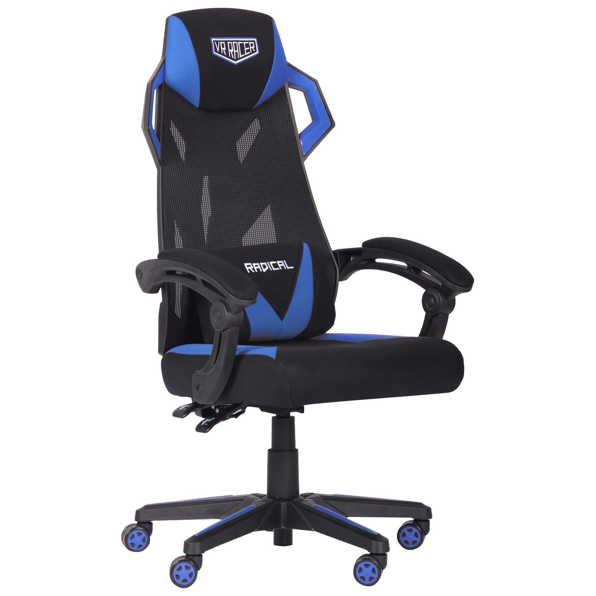 Кресло геймерское AMF Holding VR Racer Radical Garrus 1160+100х660х680 Черный/Синий