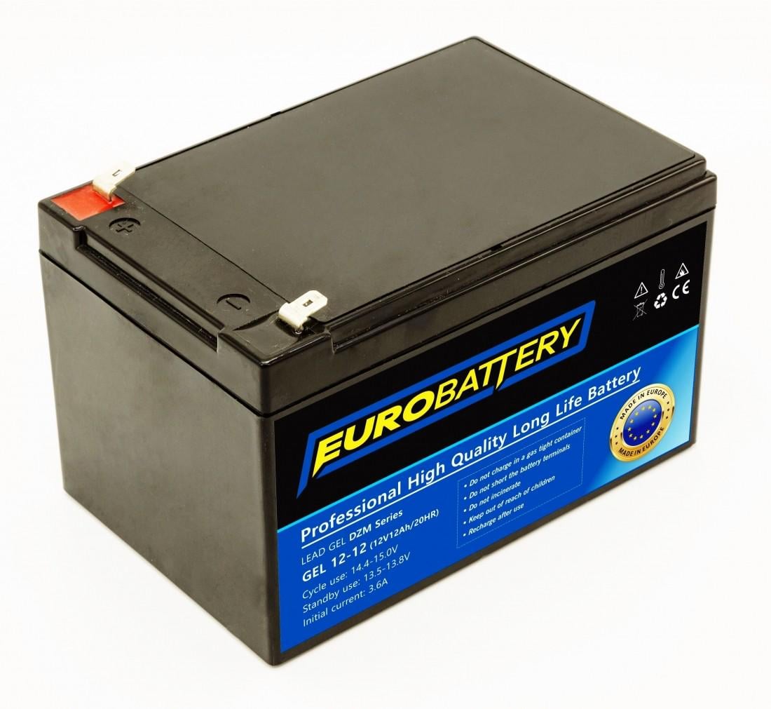 Аккумулятор гелевой для ИБП EuroBattery GEL 12-12 DZM 12V 12Ач (744)