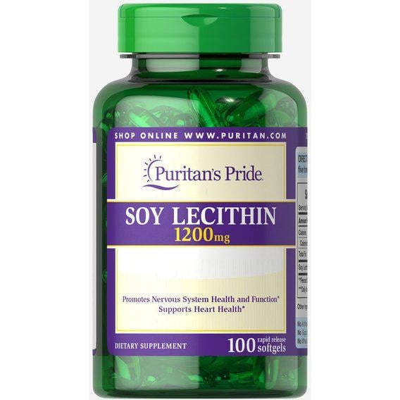 Лецитин Puritan's Pride Soy Lecithin 1200 мг 100 Softgels