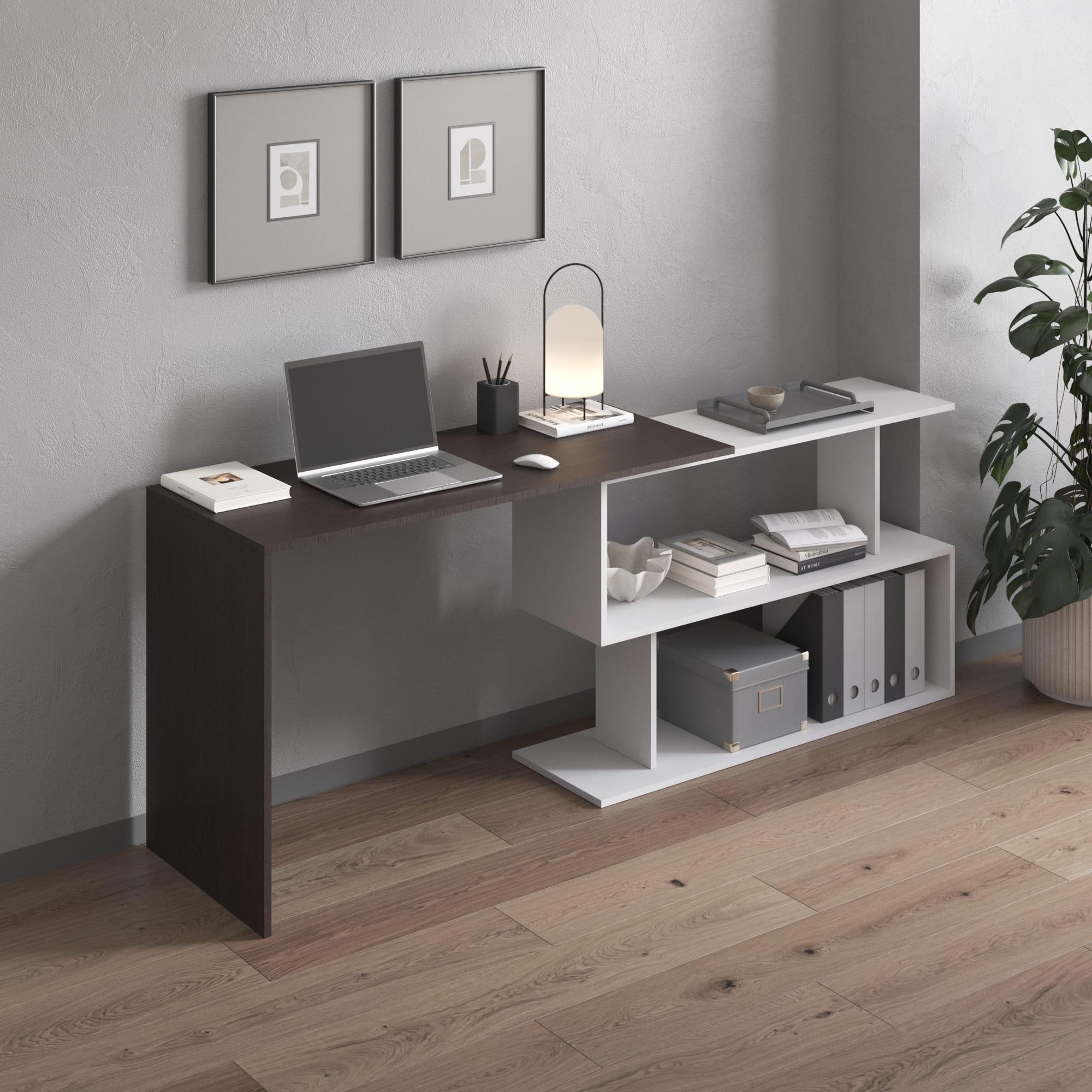 Стол трансформер ЛДСП Венге темный с белым - фото 2