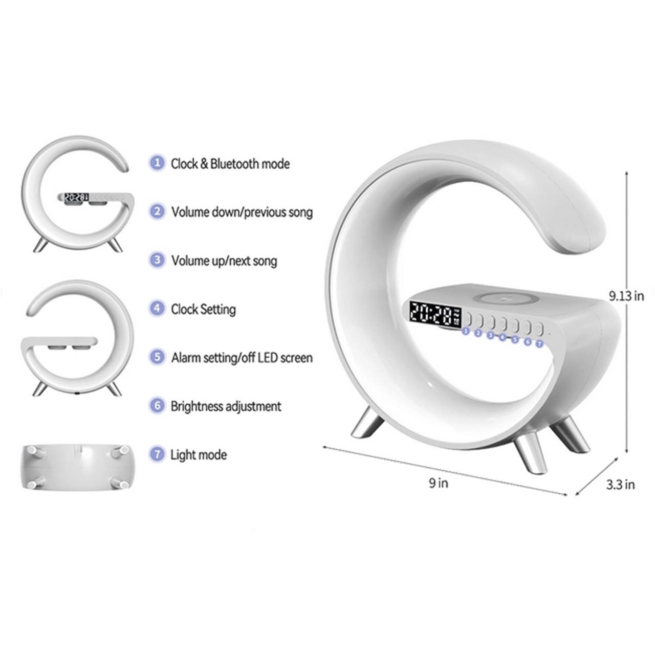 Нічник Smart Light Sound Machine з бездротовою зарядкою 15W Grey (10279121) - фото 7