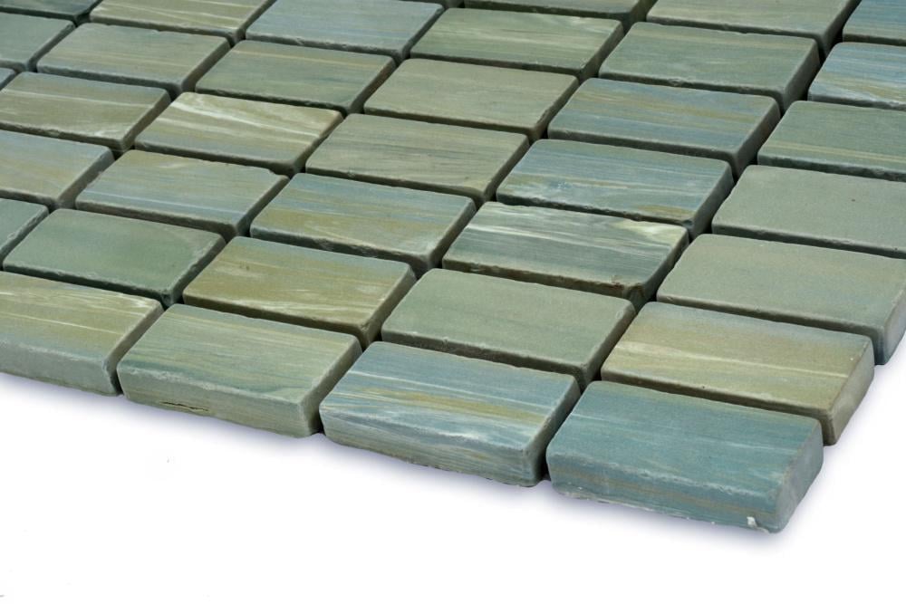 Мозаика керамогранитная Kotto Ceramica MI7 23460103C 300x300x7 мм/прямоугольник 23x46 мм Terra Verde - фото 1