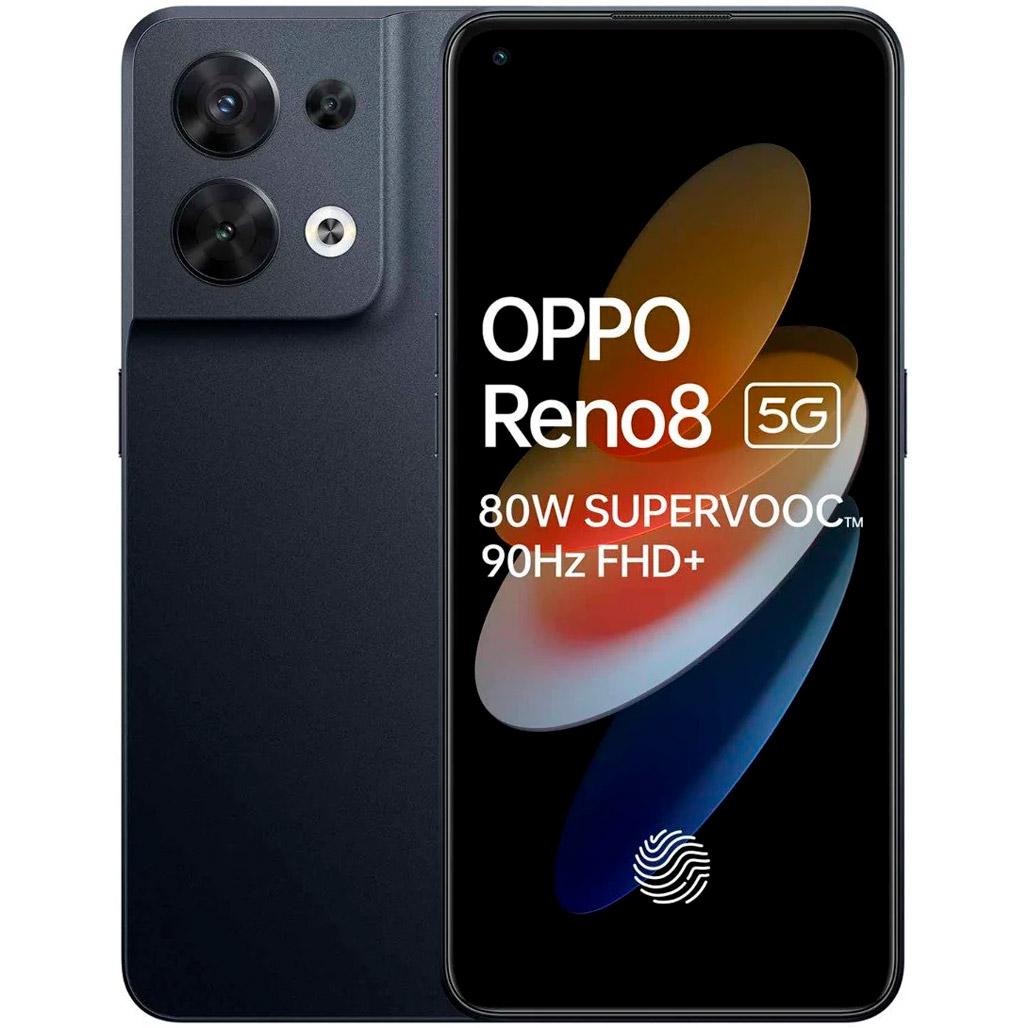 Смартфон OPPO Reno8 5G 8/256GB Shimmer Black - фото 2