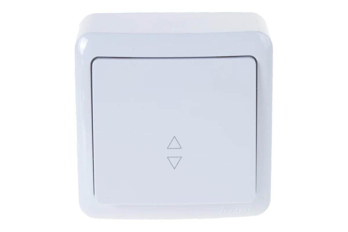 Вимикач одноклавішний прохідний Lezard VIOLA 751-0200-105 Білий (27551166)