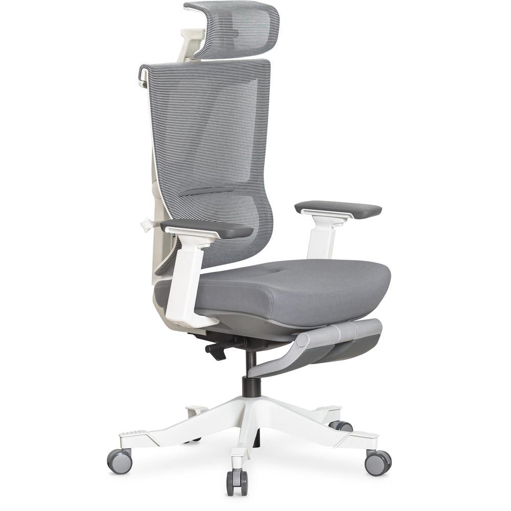 Офісне крісло Mealux S6 Air Fabric Grey/White (HF-S6 F/GW)