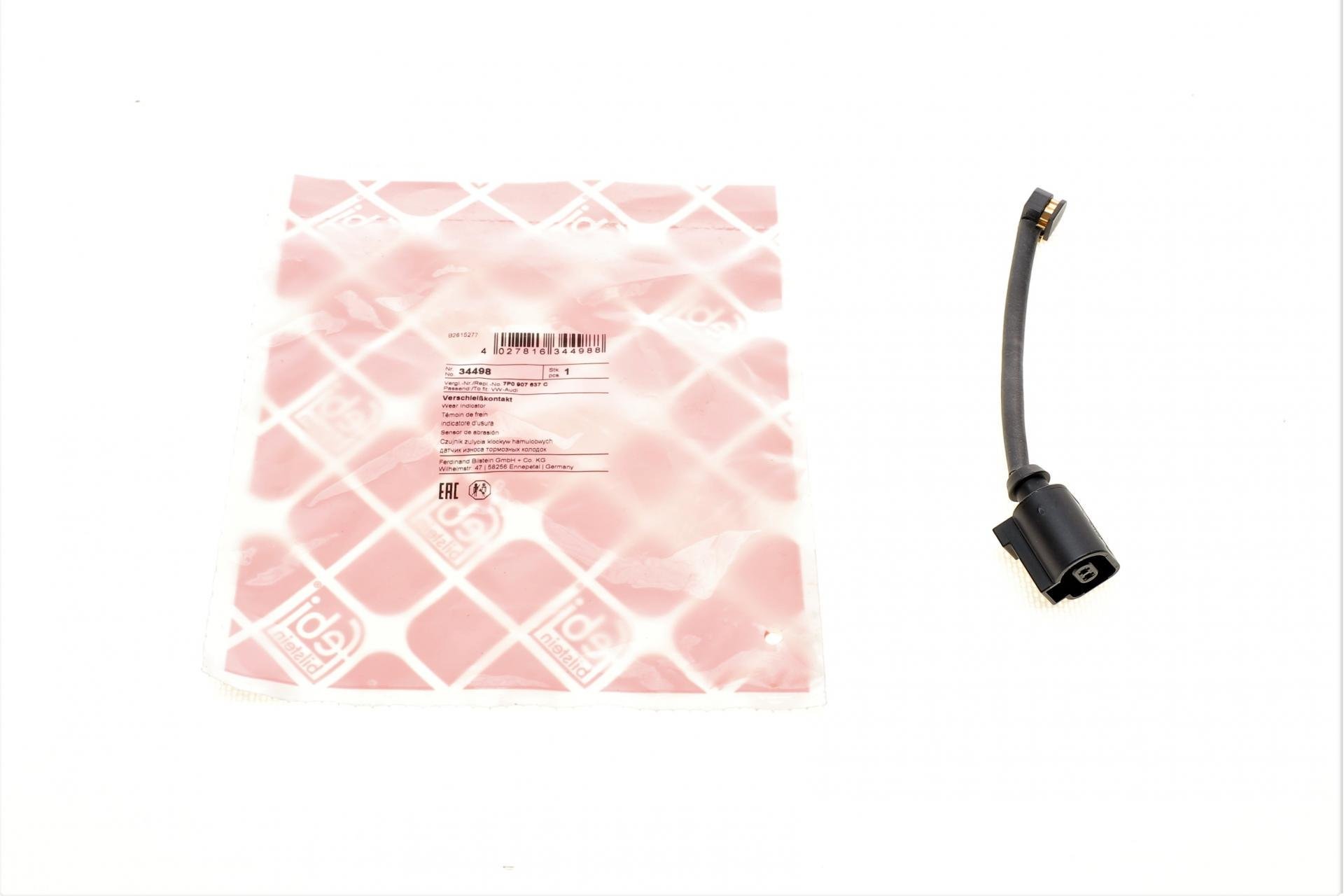 Датчик FEBI BILSTEIN износа тормозных колодок задних VW Touareg 10-/Porsche Cayenne/Panamera 09- (34498)