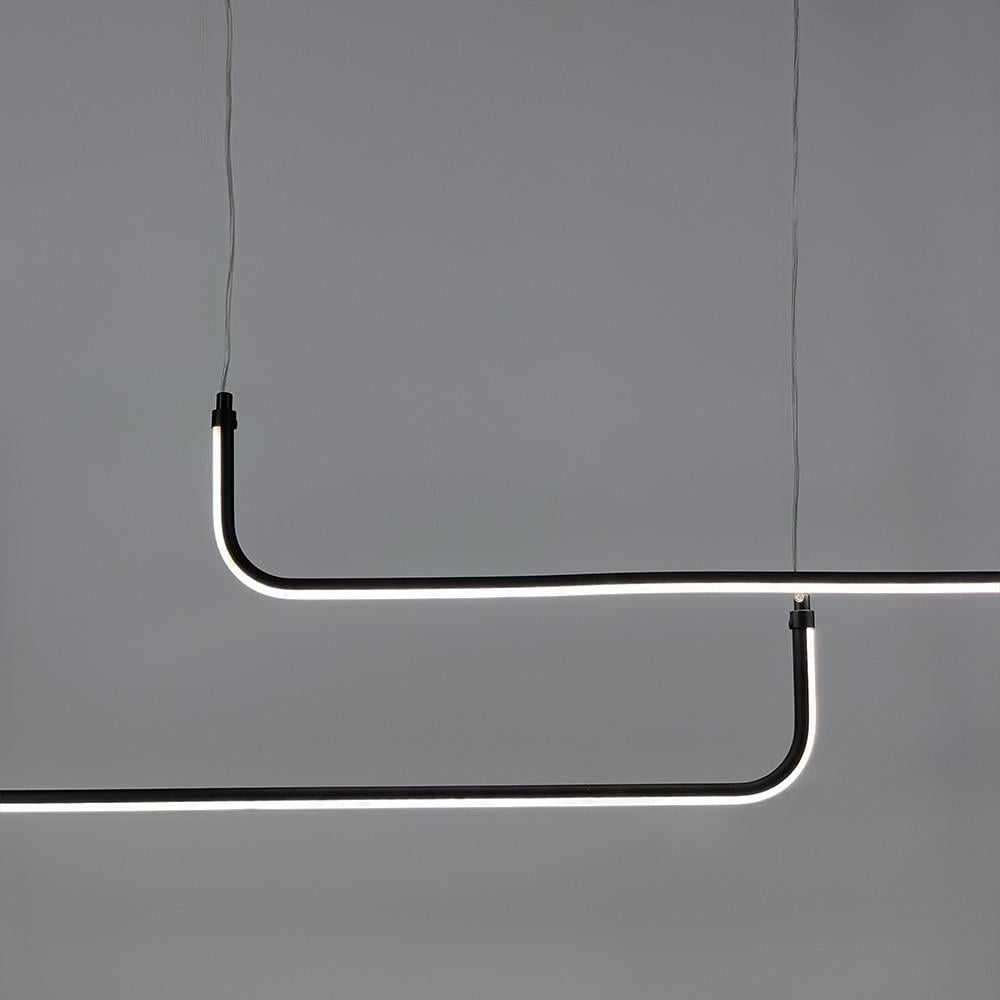 Люстра лінійна LED з 2-а лініями 90 см 2 по 65 см Чорний (H 28L-2-900 BK) - фото 4 Люстра лінійна LED з 2-а лініями 90 см 2 по 65 см Чорний (H 28L-2-900 BK) - фото 4