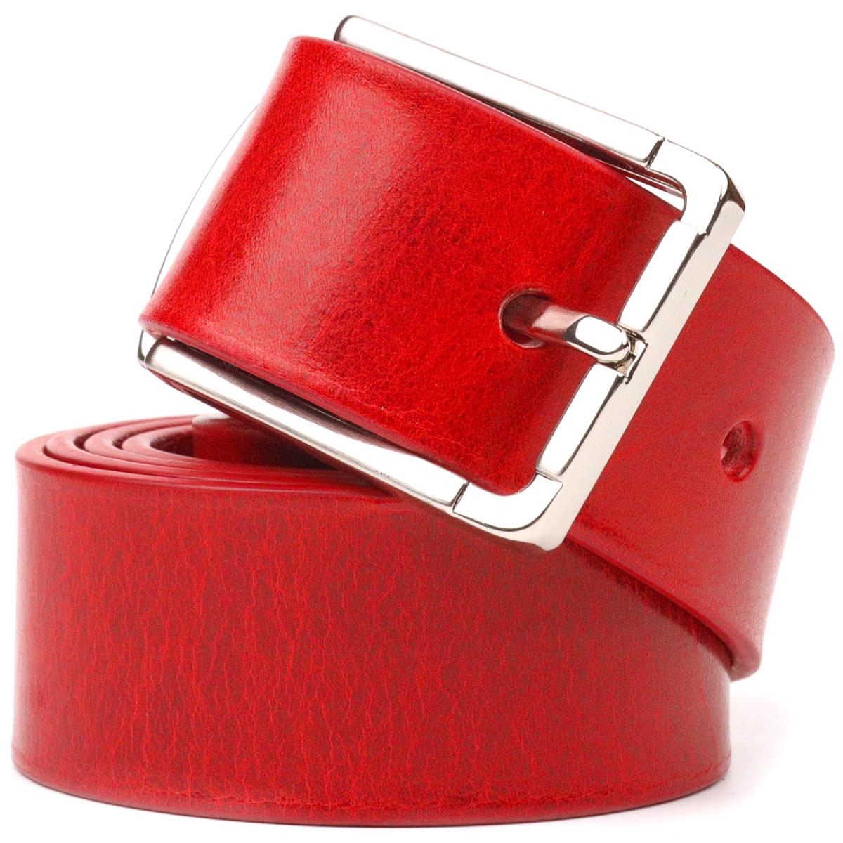 Ремінь жіночий шкіряний Grande Pelle Leather Belt 21456 Червоний - фото 5