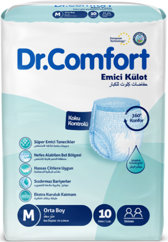 Подгузники-трусы для взрослых Dr Comfort Medium 70-120 см 10 шт.