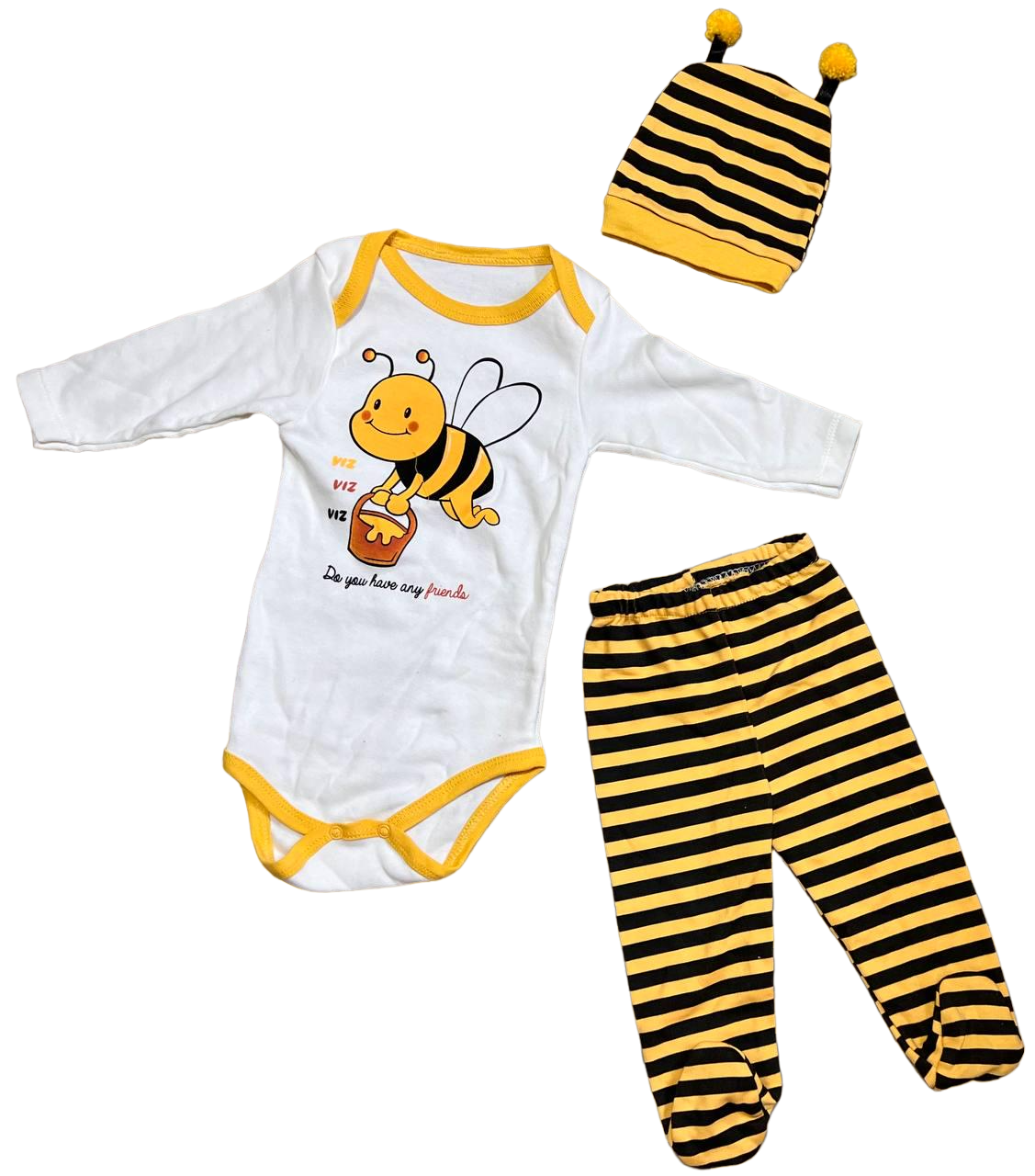 Костюм для новорожденного 3в1 56-62 см бодик/ползунки/шапочка (1593) Костюм для новорожденного 3в1 56-62 см бодик/ползунки/шапочка (1593)