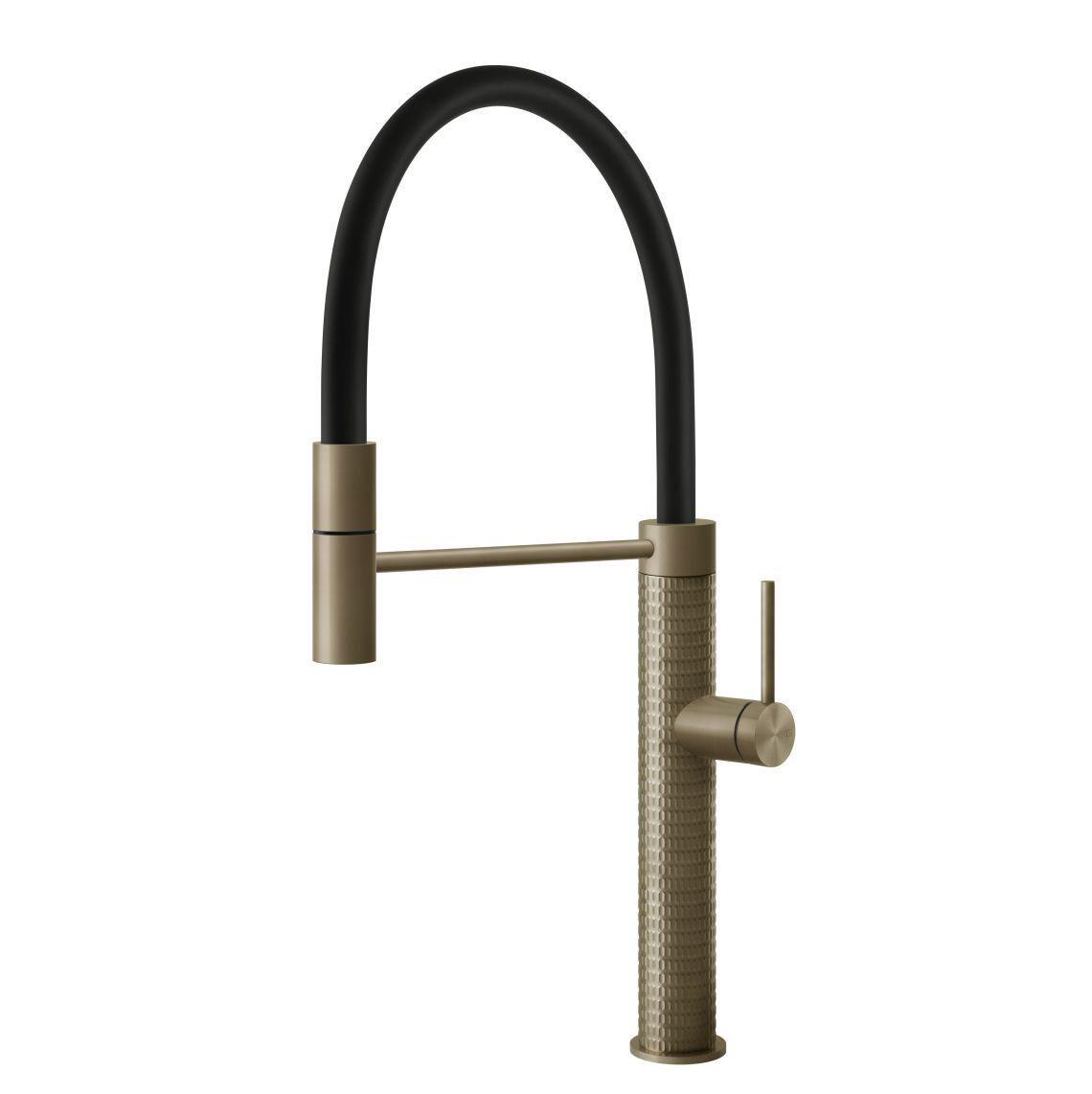 Смеситель кухонный Gessi 316 FLESSA Brushed PVD Warm bronze (60012726)