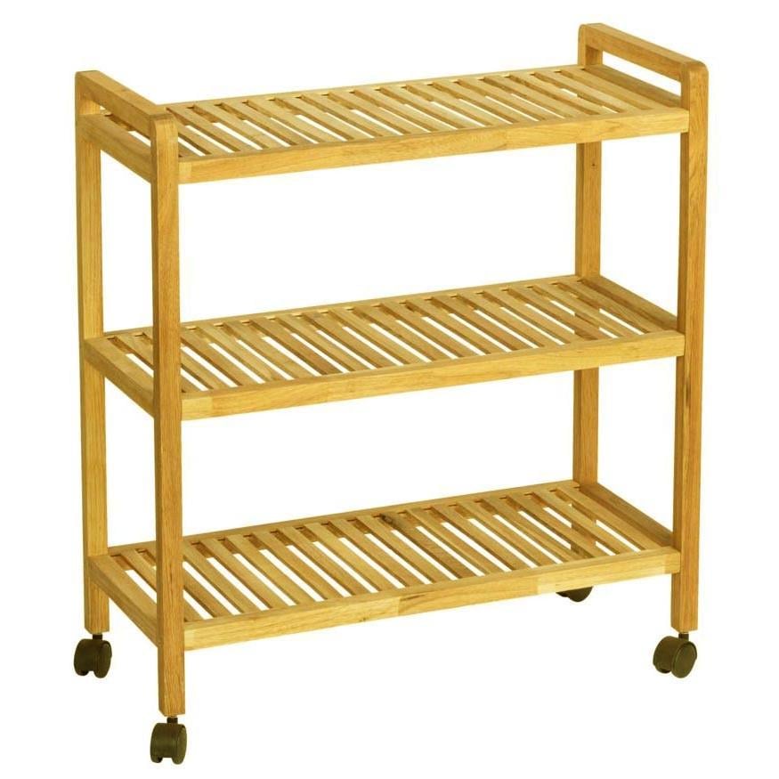 Этажерка для ванной из дерева на колесиках Доросталь Карри (АБТ-001503)