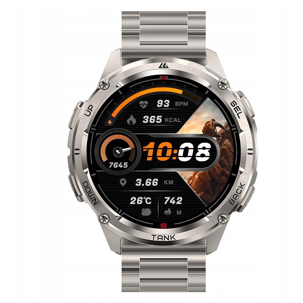 Смарт-годинник Kospet Tank T3 Ultra 2 модуль GPS Special Edition два ремінці Silver (18652) - фото 3