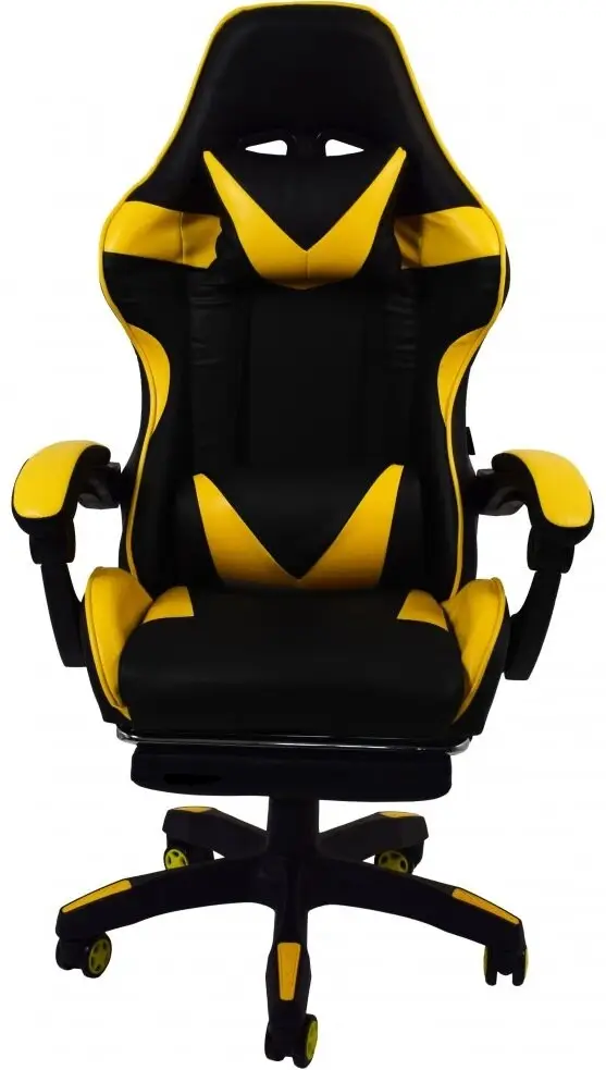 Крісло геймерське Bonro B-810 з підставкою для ніг Жовтий (42300046) - фото 3 Крісло геймерське Bonro B-810 з підставкою для ніг Жовтий (42300046) - фото 3
