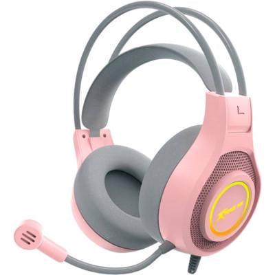 Гарнитура проводная игровая Xtrike ME GH-515 USB RGB 7 режимов 3,5 мм 2 м Розовый (36262724)
