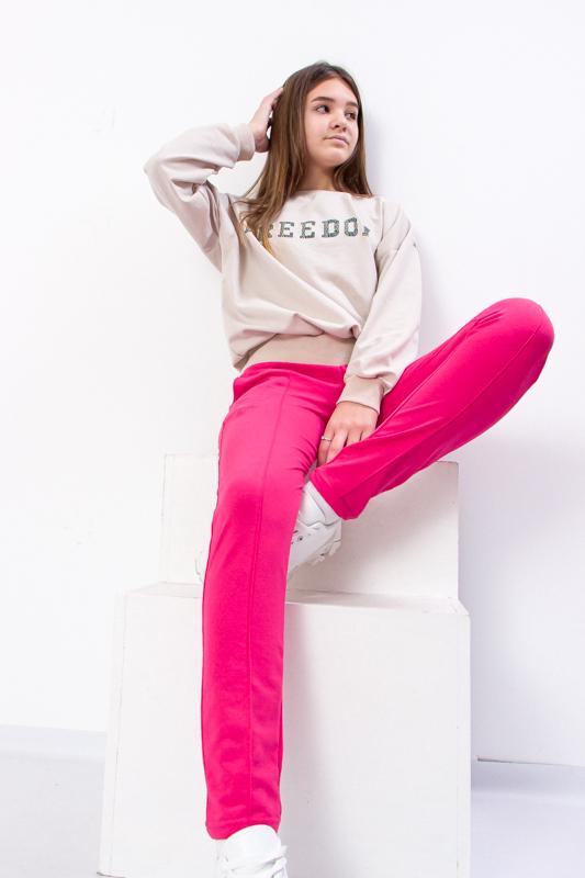 Брюки для девочки Носи свое со стрелками подростковые 164 см Коралловый (p-5947-34040)