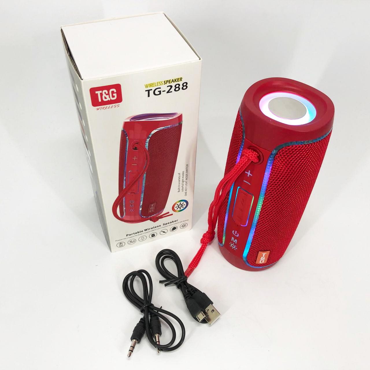 Колонка портативна з LED підсвічуванням TG288, гучна колонка для вечірки. Колір: Червоний - фото 3 Колонка портативна з LED підсвічуванням TG288, гучна колонка для вечірки. Колір: Червоний - фото 3