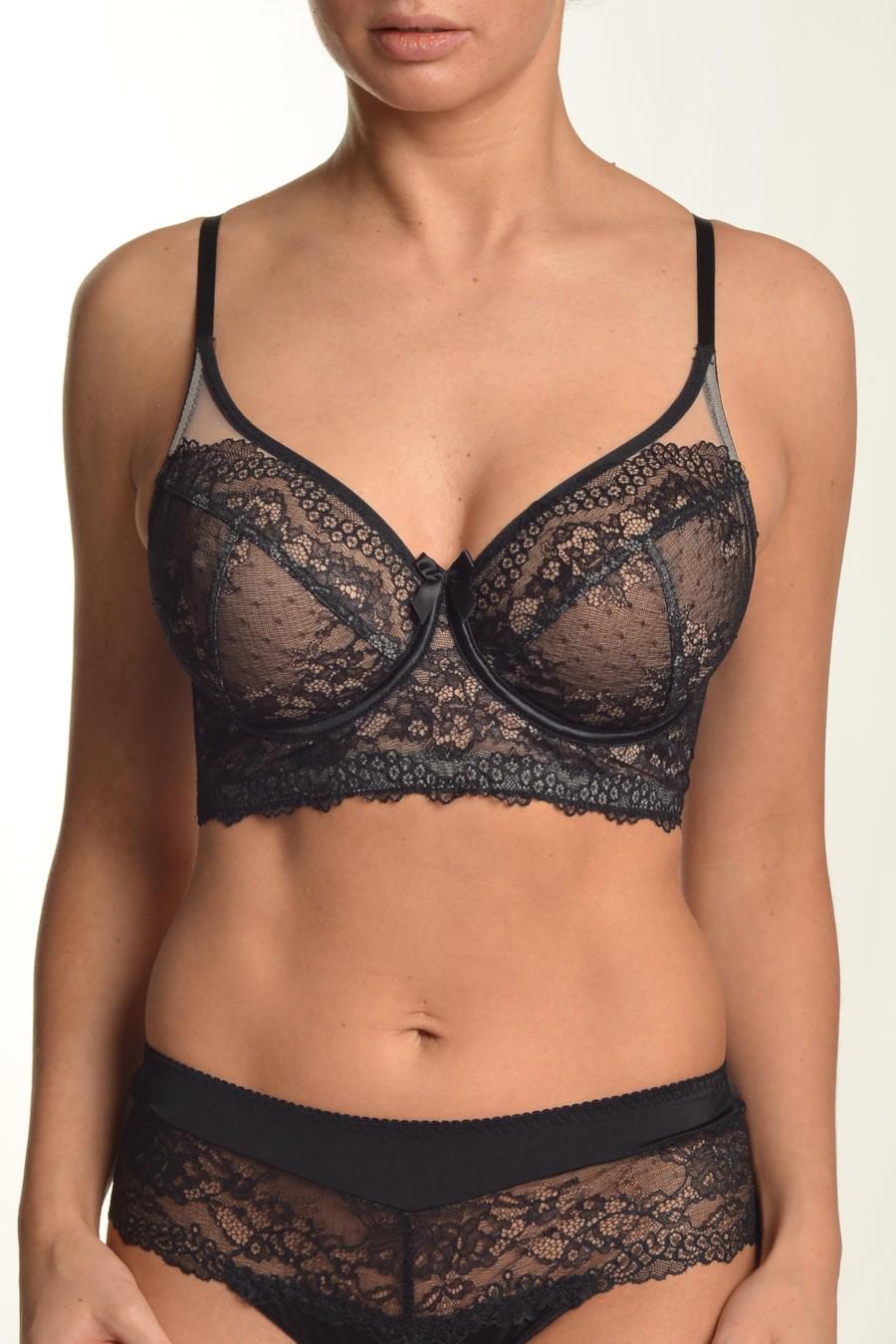 Бюстгальтер с мягкой чашкой ZeBra 80F Черный/Обжаренный миндаль (62522)