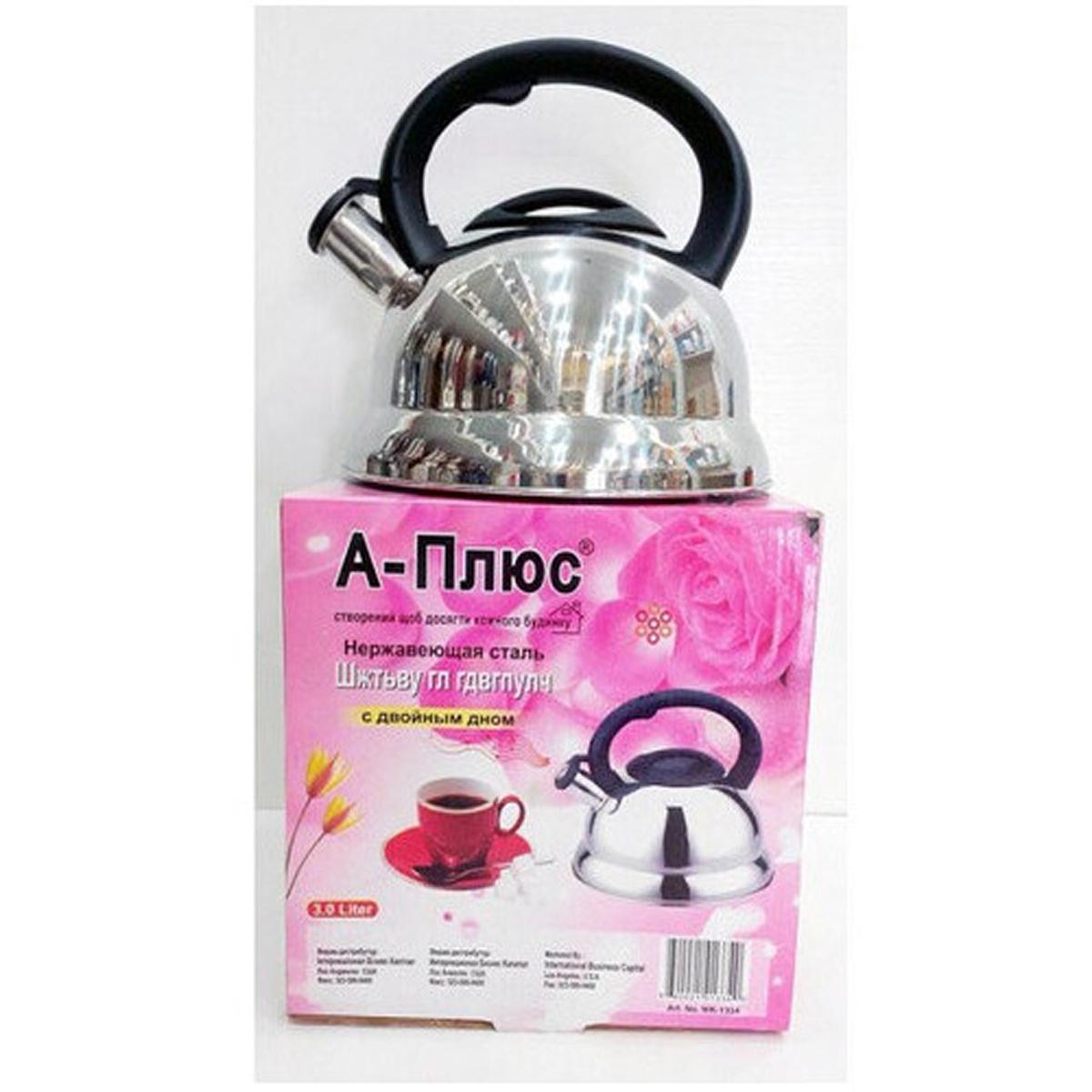 Чайник A-Plus со свистком 3,0 л (1334-WK) - фото 2 Чайник A-Plus со свистком 3,0 л (1334-WK) - фото 2