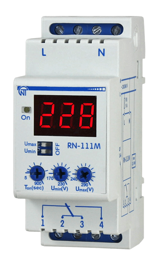 Реле однофазного напряжения Новатек РН-111М (14970169)
