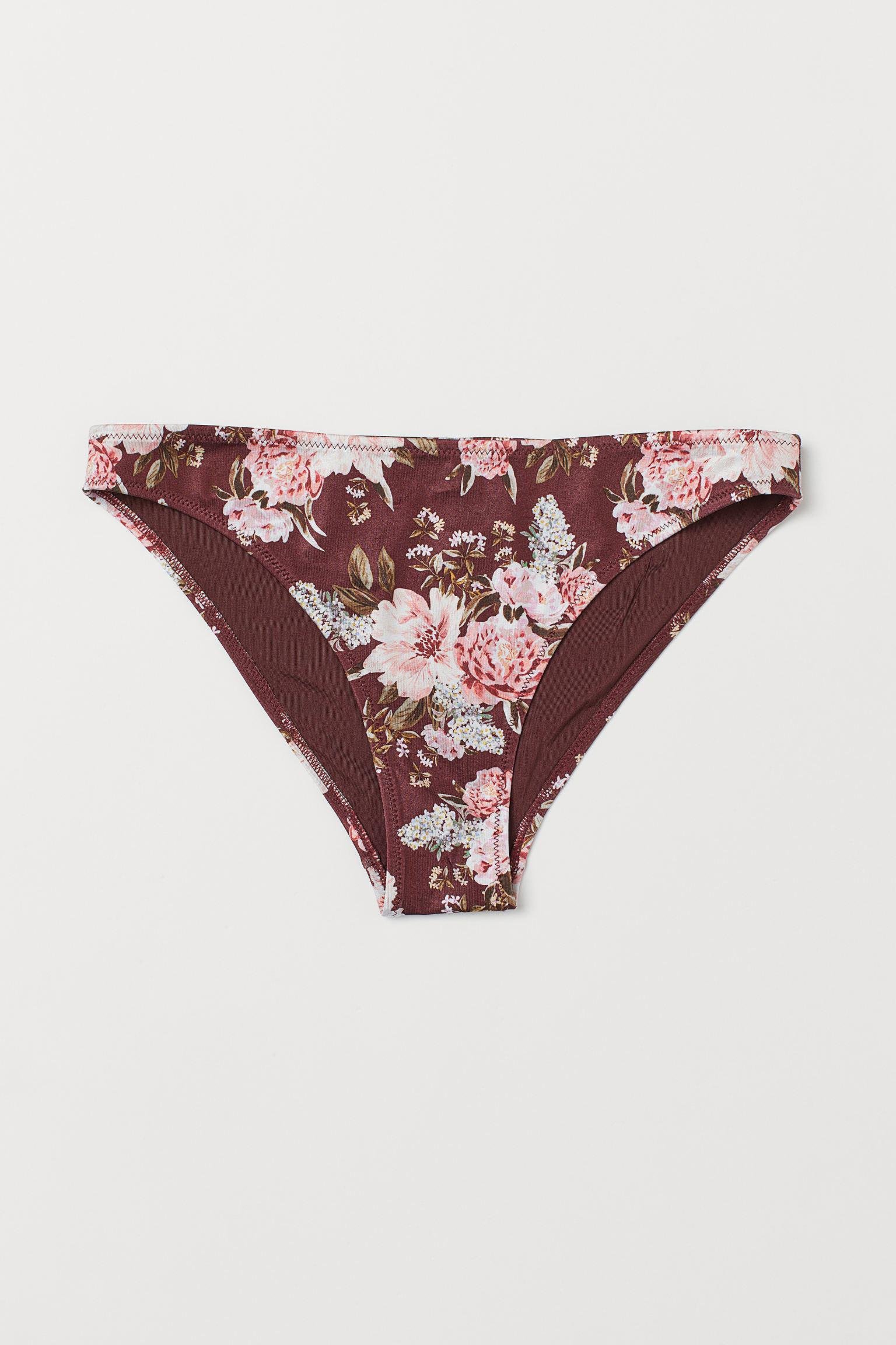 Трусики купальные H&M Цветы р. 34 Коричневый (26127674380)