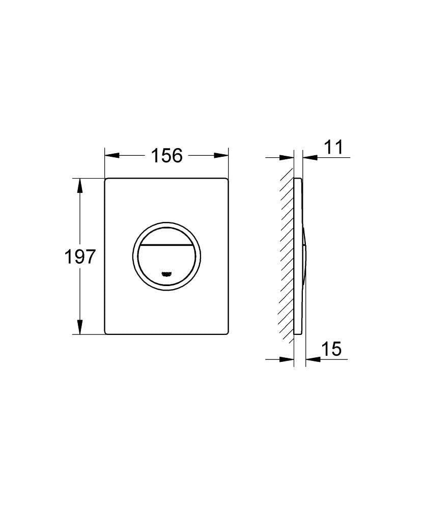 Кнопка слива для инсталляции Grohe Nova Cosmopolitan 38765000 Хром (93509) - фото 2