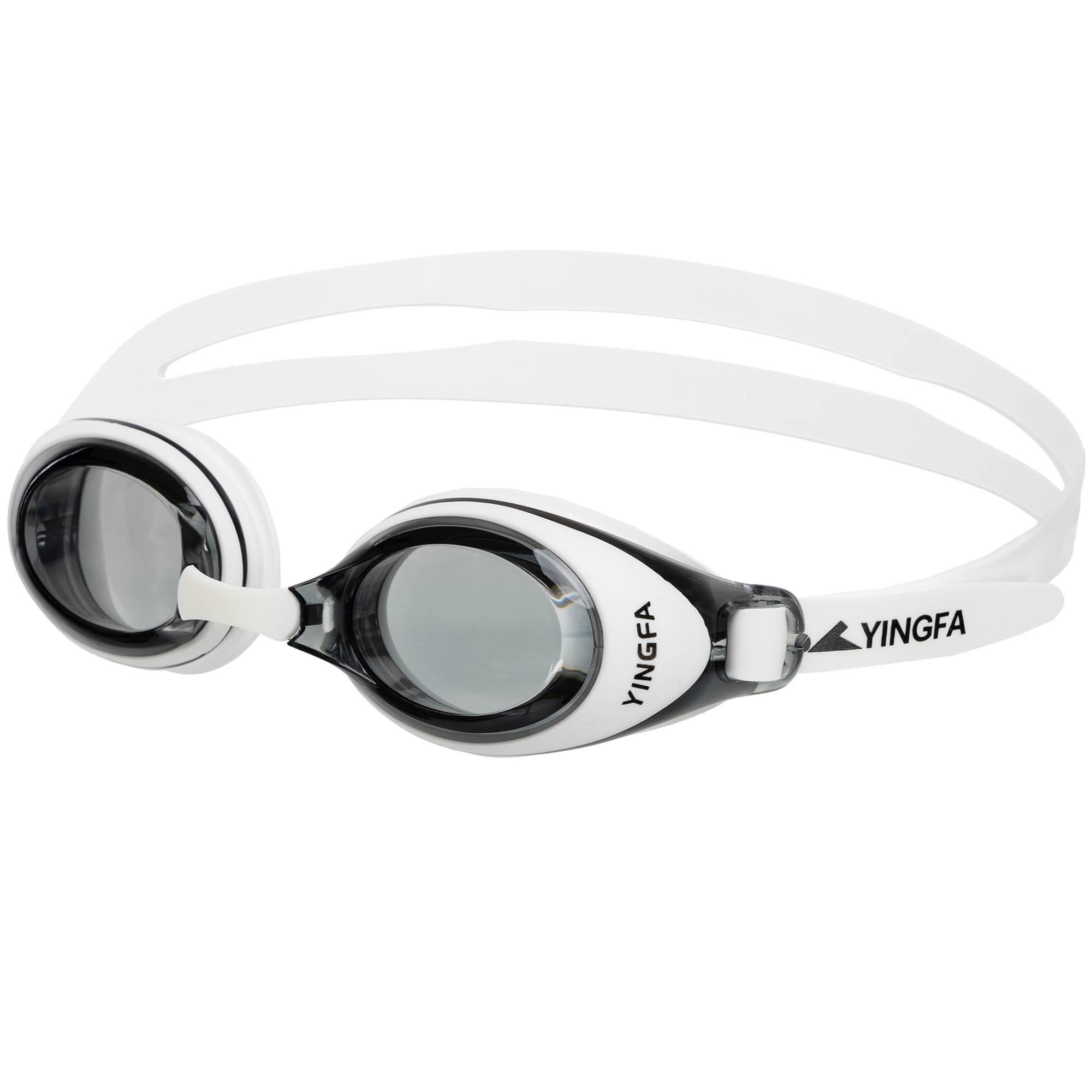 Очки для плавания взрослые YINGFA Y6600AF Черно-белый (Y6600AF_Черный-белый)