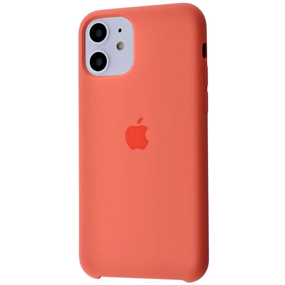 Силиконовый Чехол Накладка Silicone Case для iPhone 11 Закрытый низ Peach