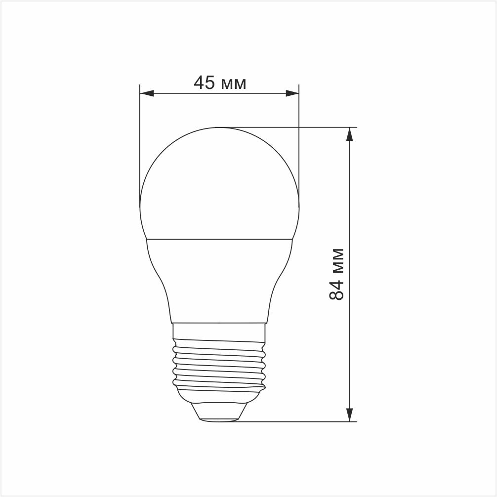 Лампа LED TITANUM G45 6W E27 3000K 220V White (2940988) - фото 3