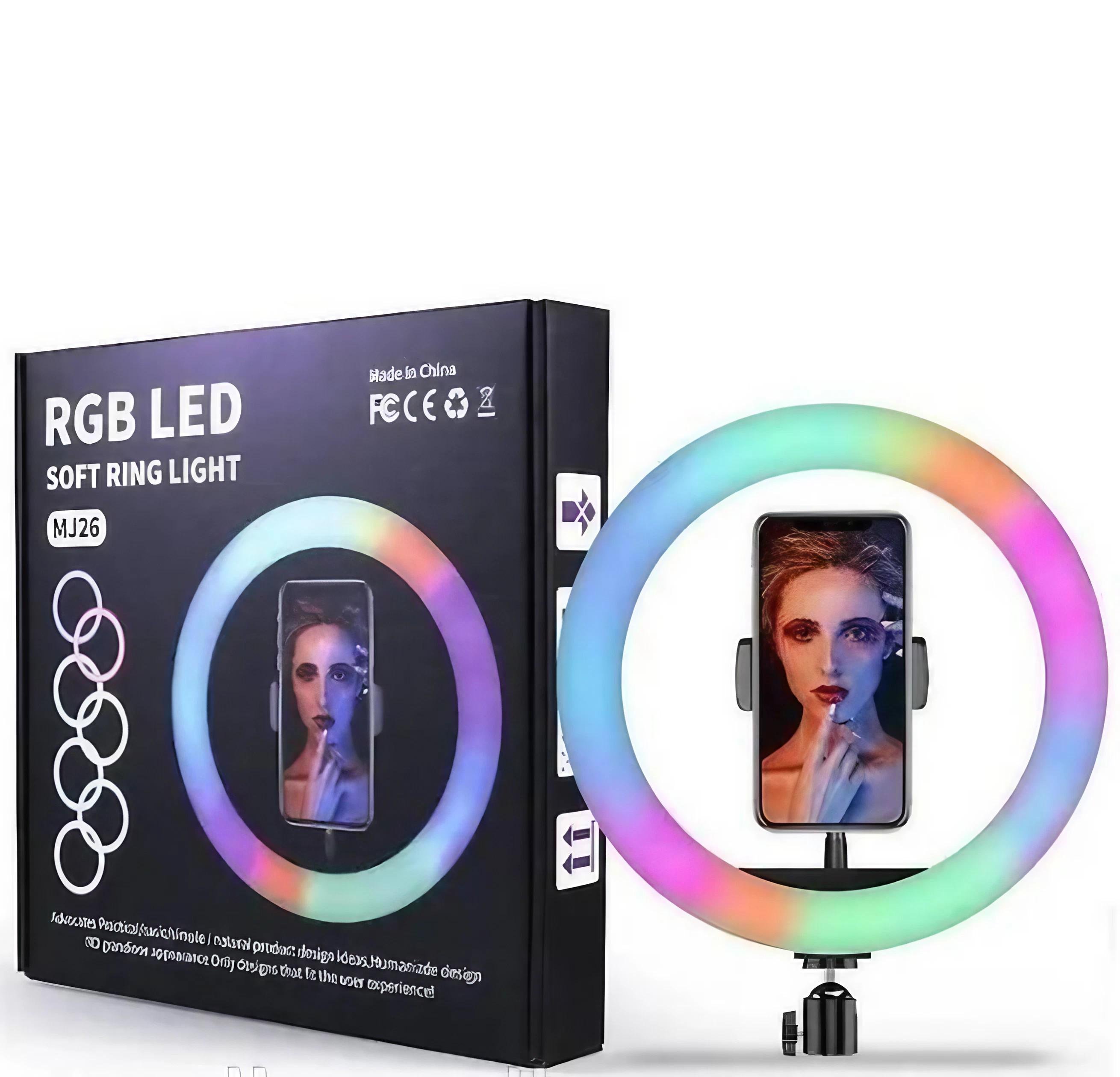 Кольцевая лампа светодиодная 3D RGB двухсторонняя 26 см (jmx26042) - фото 6 Кольцевая лампа светодиодная 3D RGB двухсторонняя 26 см (jmx26042) - фото 6
